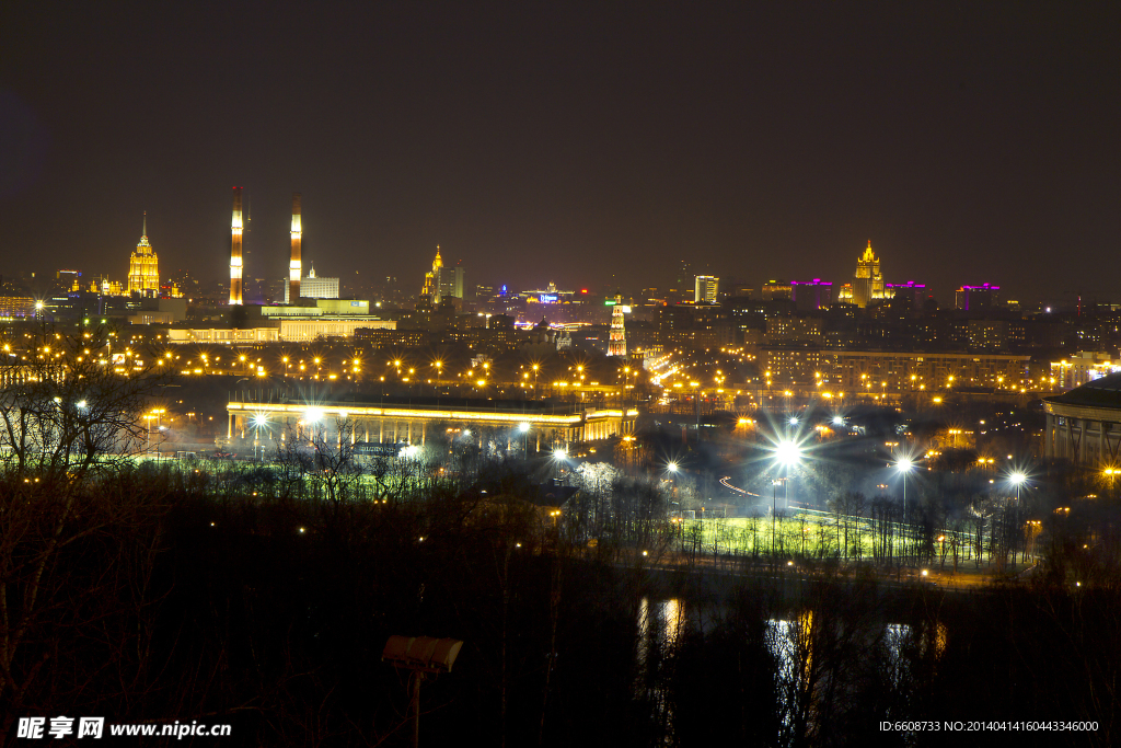 繁华城市大都市夜景