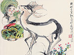 少女与小鹿