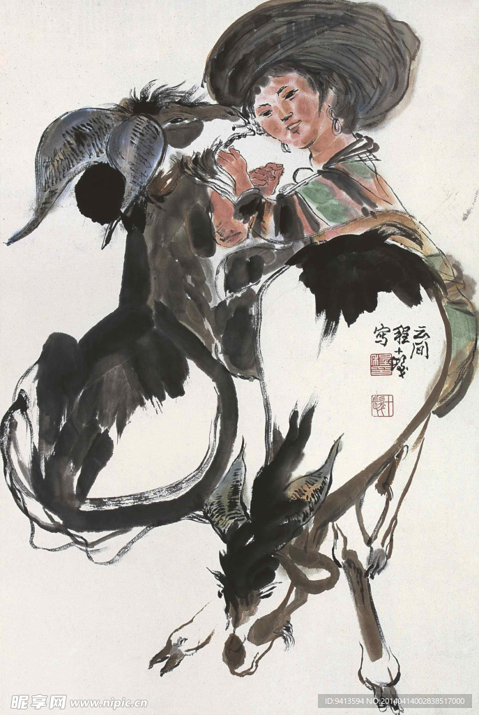 少女和鹿