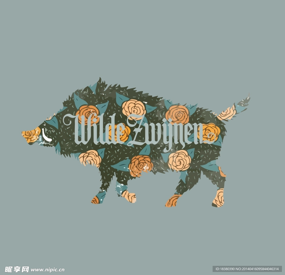 时尚的猪