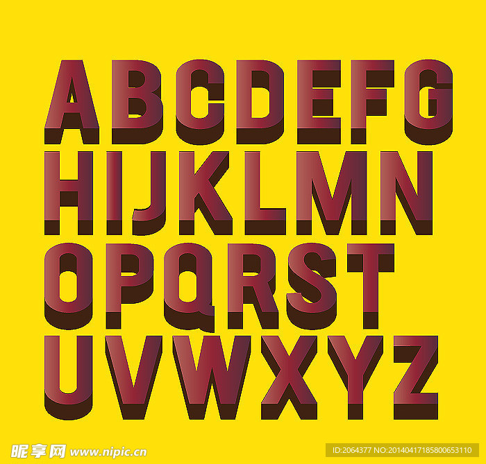 3d立体字母