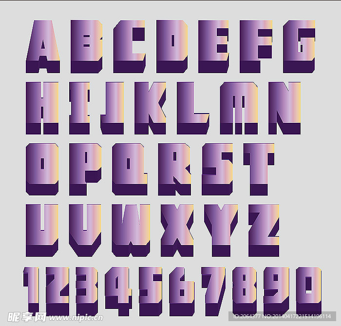 立体字母