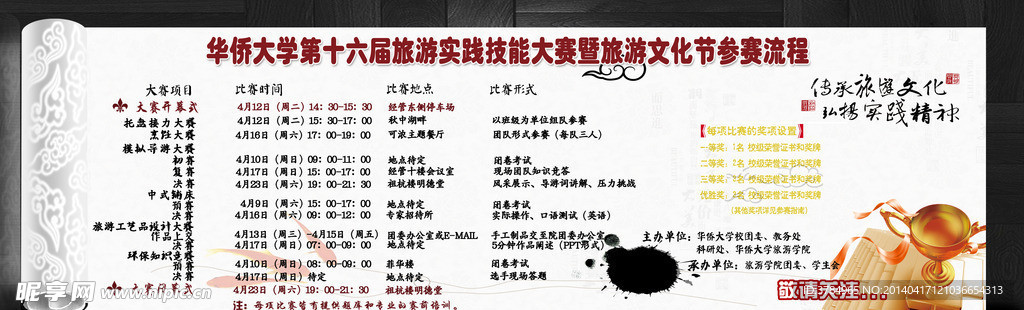 技能大赛赛程海报