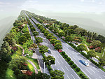 道路绿化效果图