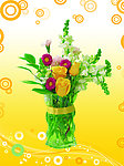 花瓶 花卉 浅色背景