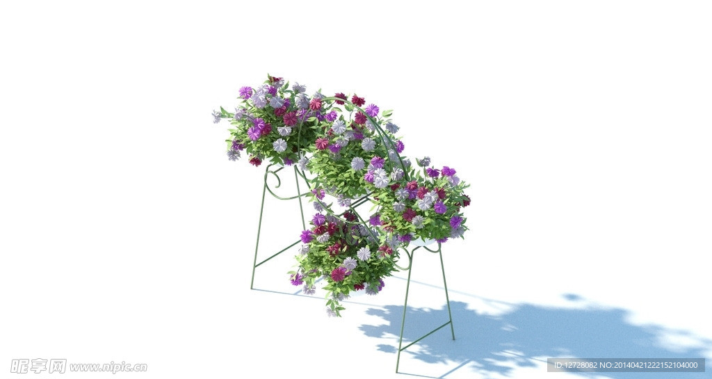 花篮 花模型