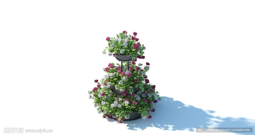 花篮 花模型