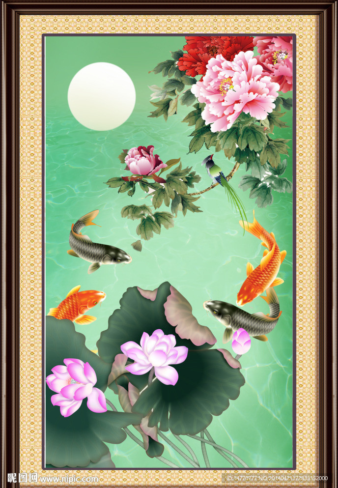 荷花牡丹