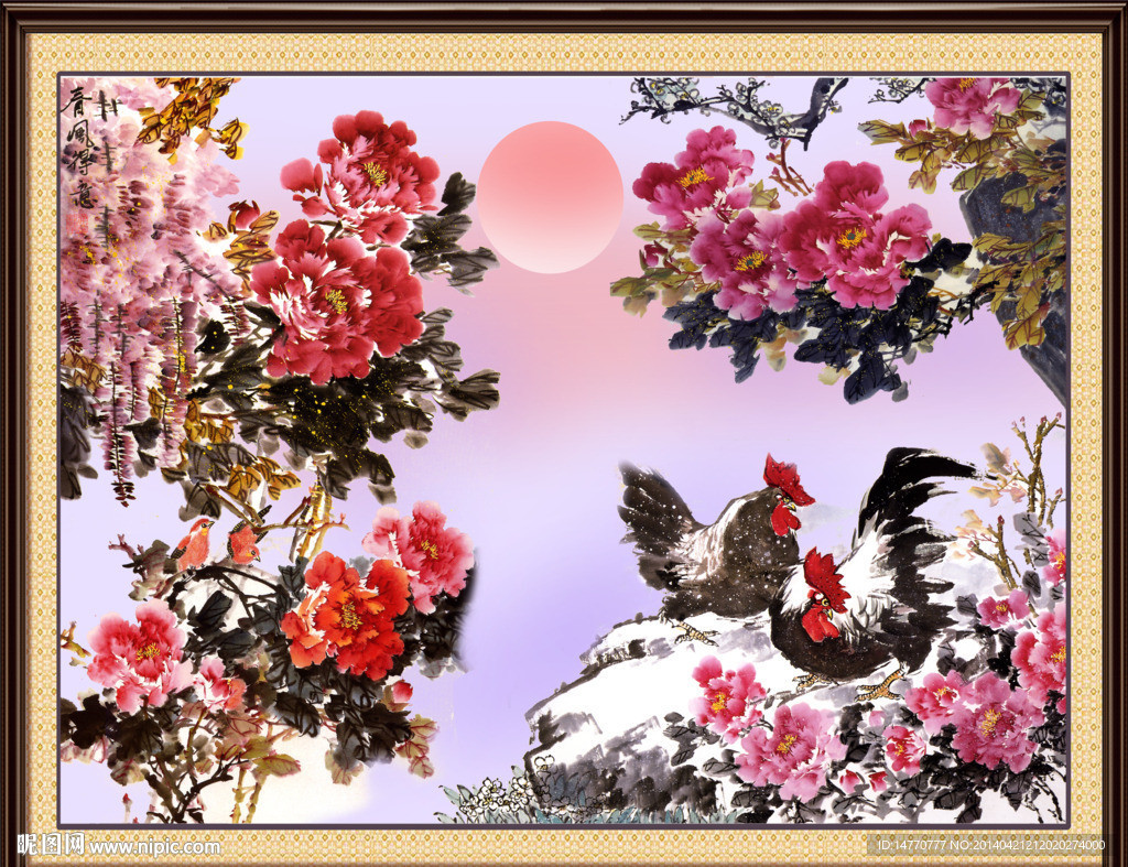 国画牡丹