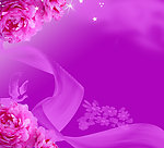 婚庆紫色背景模板