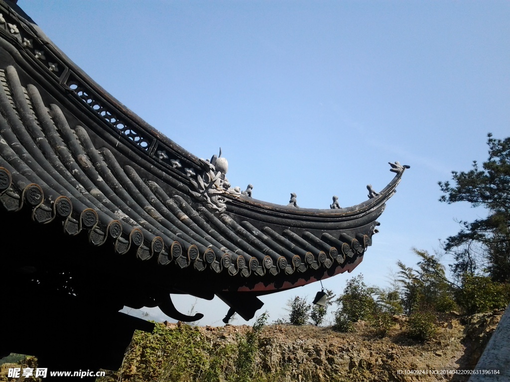 古代建筑一角屋檐