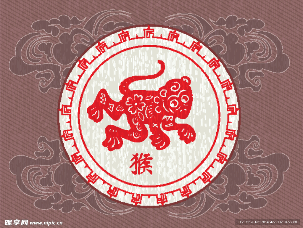 十二生肖剪纸