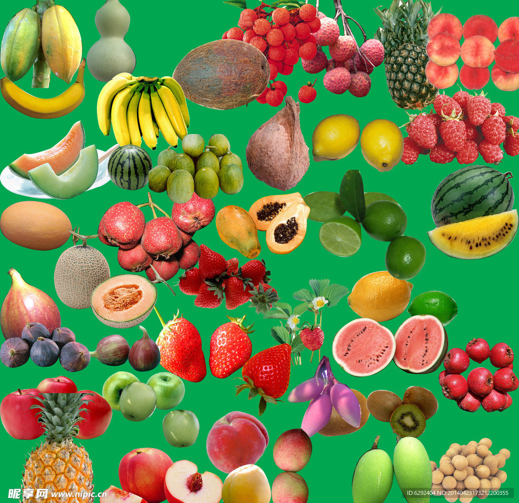 绿色水果分层图