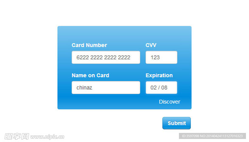 信用卡表单验证插件