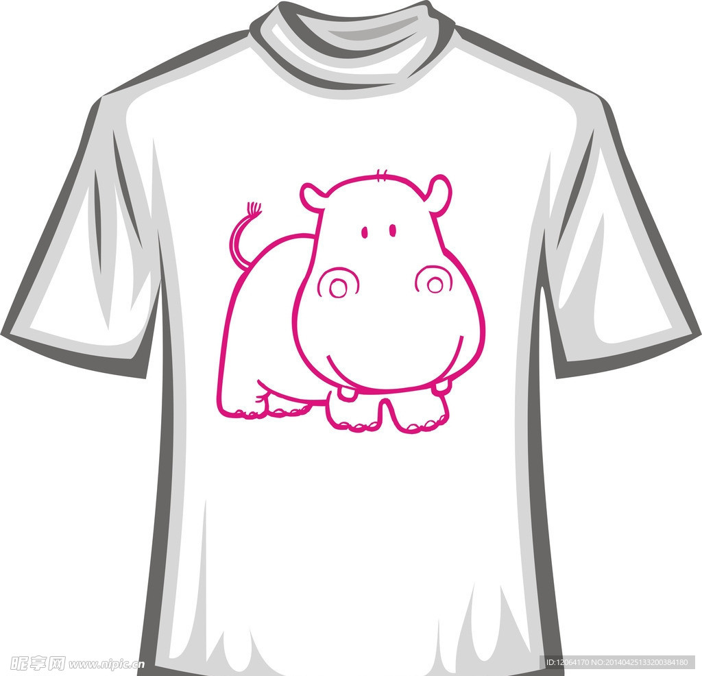 卡通T恤设计矢量素材