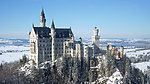 城堡 雪景 阳光
