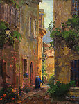 房屋 油画