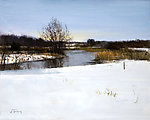 雪地油画