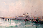 河岸油画