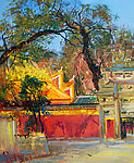 街道油画