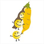 矢量卡通小黄豆