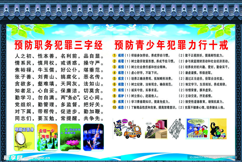 预防犯罪展板