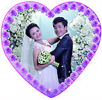 婚宴心形展板