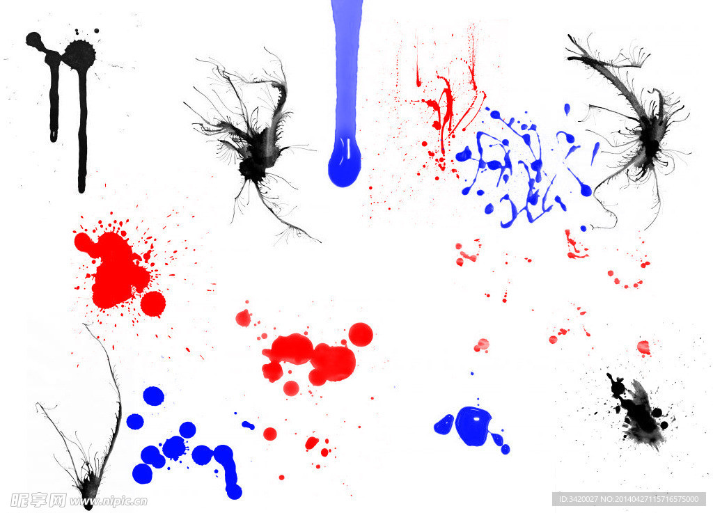 水墨及喷溅笔刷