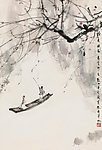 春江放艇图