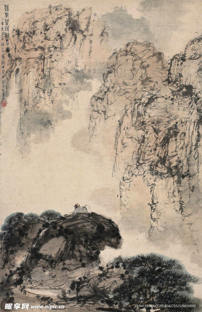 暮年留眼但看山
