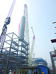 履带式起重机现场工作