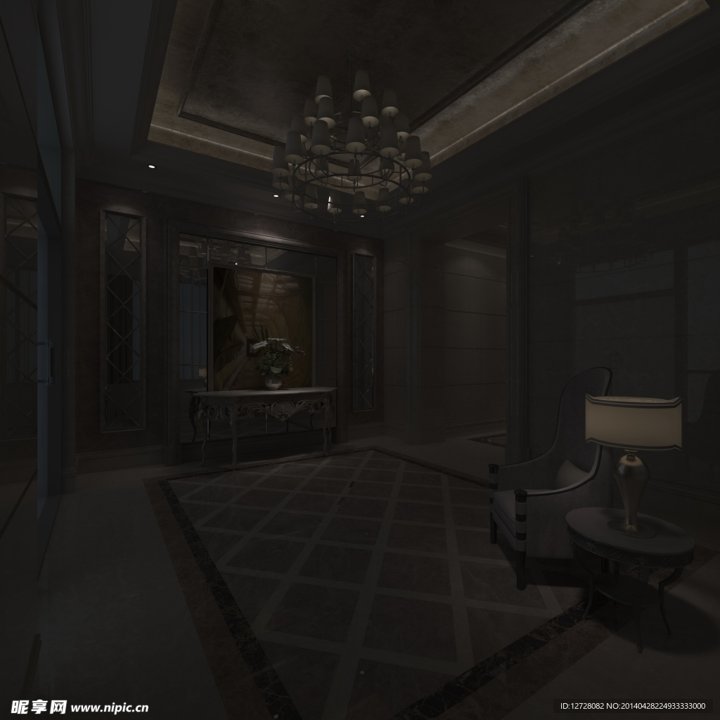 过道设计图__3D作品_3D设计_设计图库_昵图网