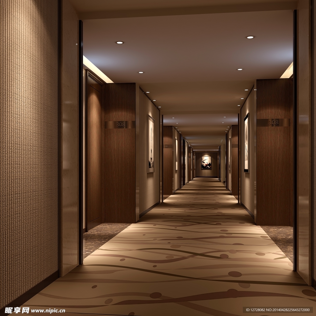 过道设计图__3D作品_3D设计_设计图库_昵图网