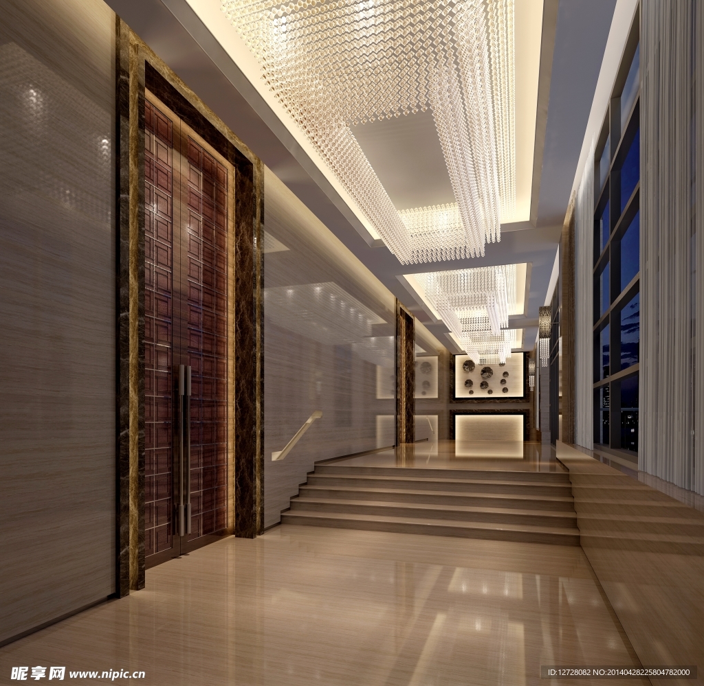过道设计图__3D作品_3D设计_设计图库_昵图网