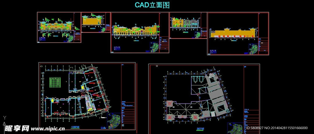 F栋外立面布置图