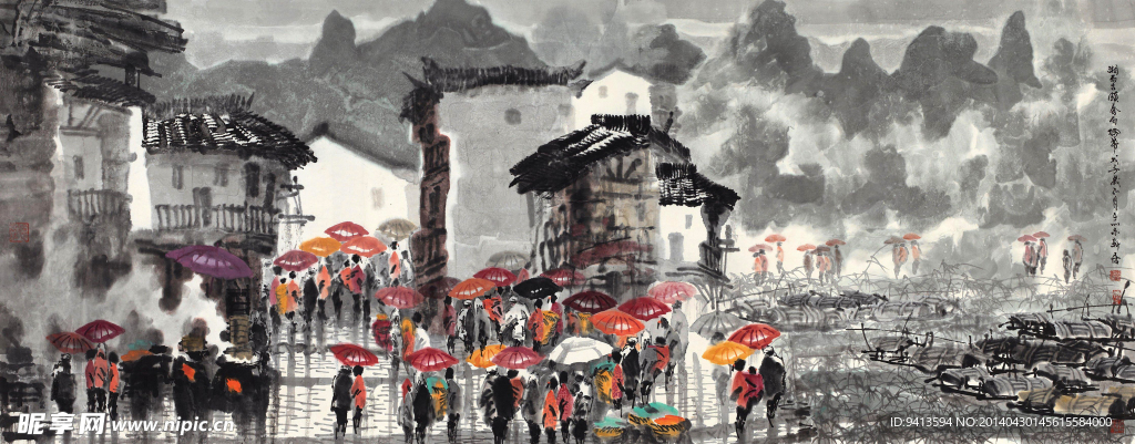 湘西古镇春雨