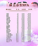 美容SPA价格表