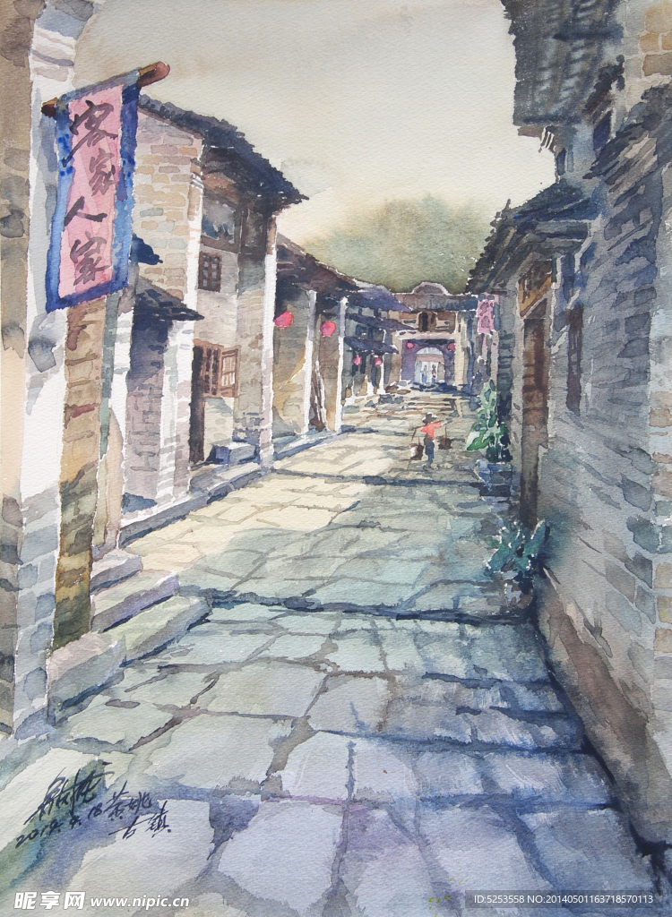 吴树龙水彩画