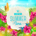 夏季夏天盛夏旅游图标