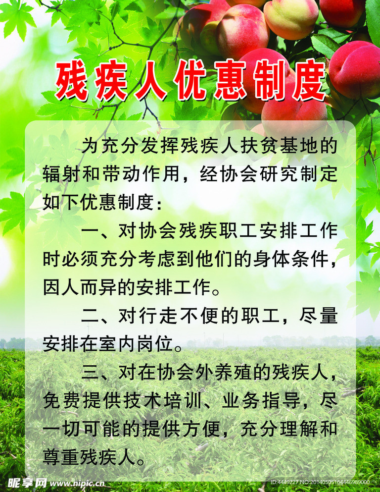 残疾人优惠制度