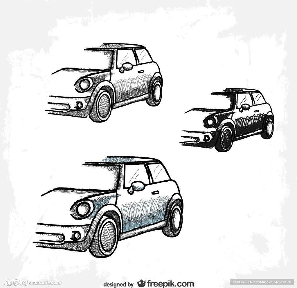 手绘小车