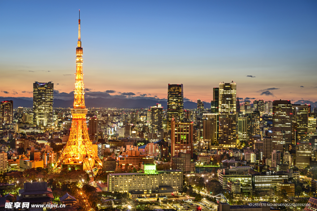 法国巴黎夜景