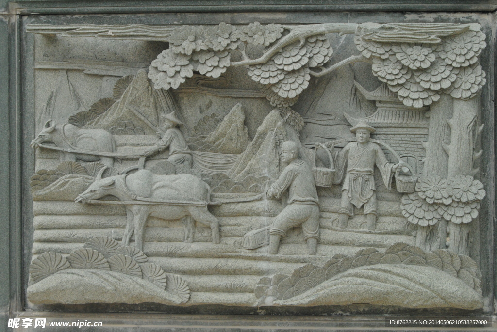 梵天寺石雕浮雕