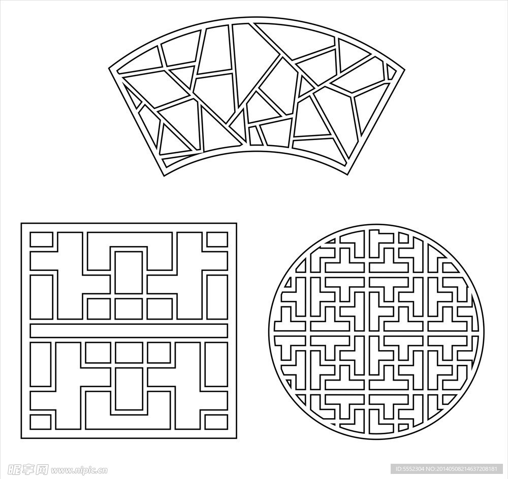 矢量窗花雕刻