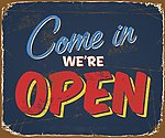 开业OPEN标志店招