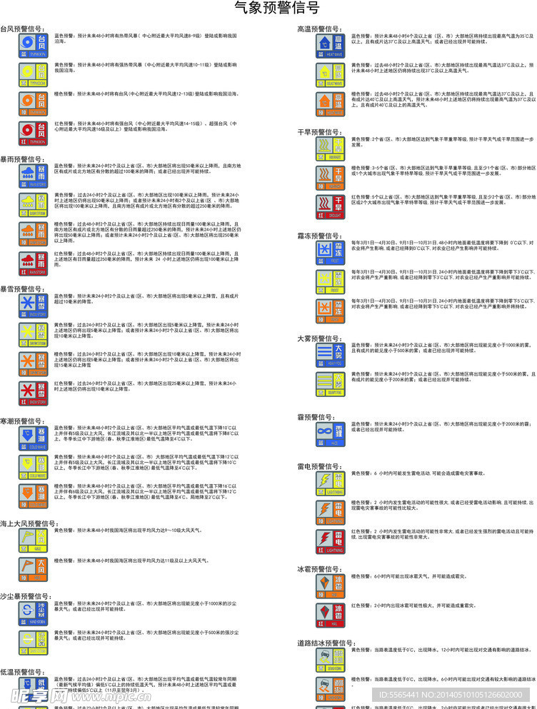 天气预警信号