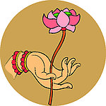 手持莲花
