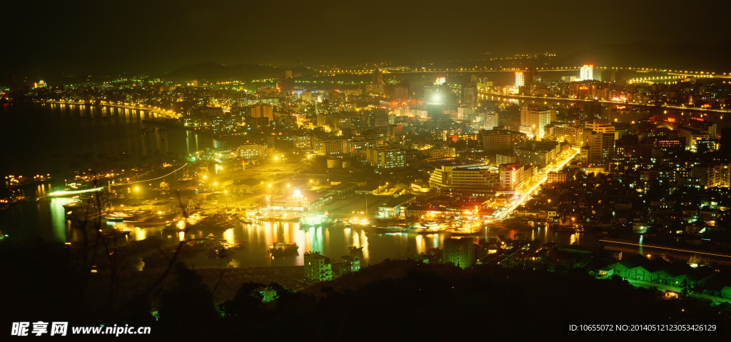 都市夜景鸟瞰