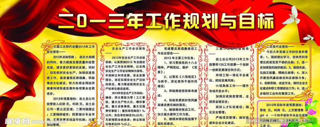 规划目标展板