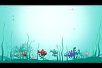 卡通海洋海底鱼类视频